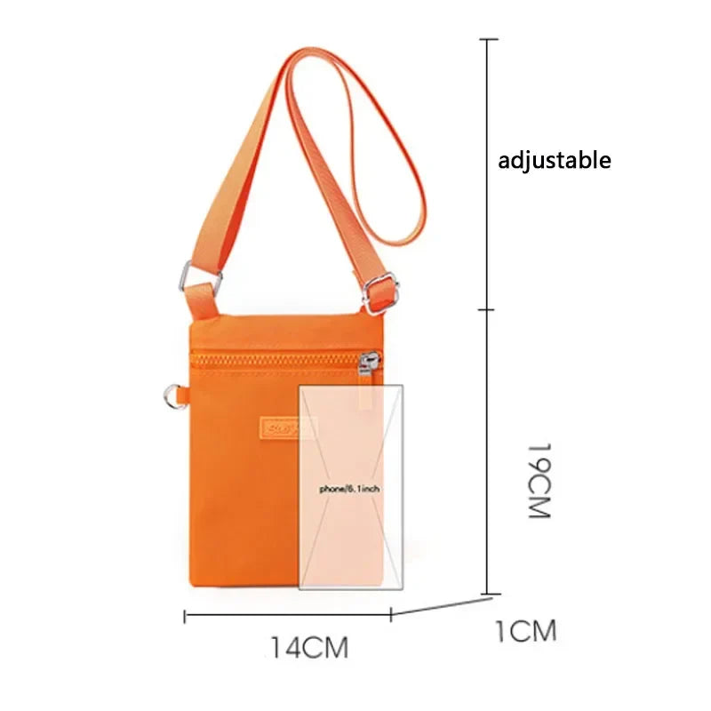 Canvas New and Mini Nylon Phone Zero Version Mobile Sweet Korean Bag Neck Versatile Fresh Shoulder Girl Bag Cross-body Purse