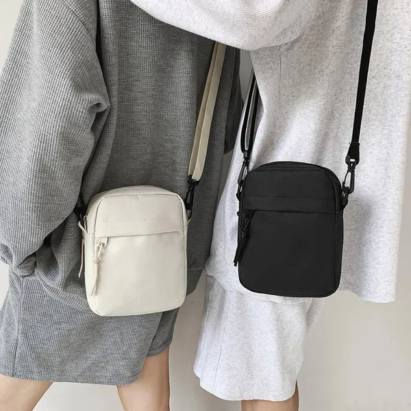 Canvas Women's Crossbody Bag Trend 2025 Oxford Shoulder Handbag Korean Solid Color Student Phone Bag Simple Shopper Bags Purse