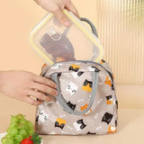 Functional Insulated Oxford Lunch Bag Flower Pattern Cooler Lunch Box Bags Thermal Food Picnic Lunch Bags for Women Kids
