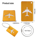Reusable Metal Travel Luggage Tags Suitcase Baggage Labels with Ropes Bag Tag Stainless Steel Loop Name ID Card Identifier