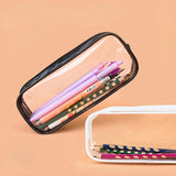 Transparent Women's Cosmetic Bag Waterproof Zipper Makeup Bag Travel Accessories Girl Boy Student Makeup Brush Pencil Case Pouch