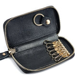 Fashion Vintage Genuine Leather Wallet Men Women Multifunction Zipper Key Case Bag Key Holder Housekeeper Keys Organizer
