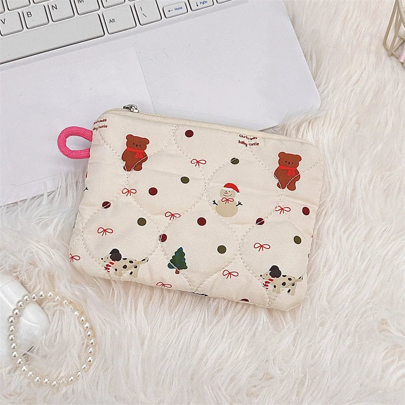 Cute Cartoon Small Travel Cosmetic Lipstick Earphone Card Portable Storage Bag Purse Women Mini Makeup Handbags Wallet Pouch Bag
