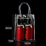 Durable Transparent PVC Handbag Large Capacity Multi-purpose Candy Bag Plastic Gift Jelly Bag Outing Travel Hiking Bag