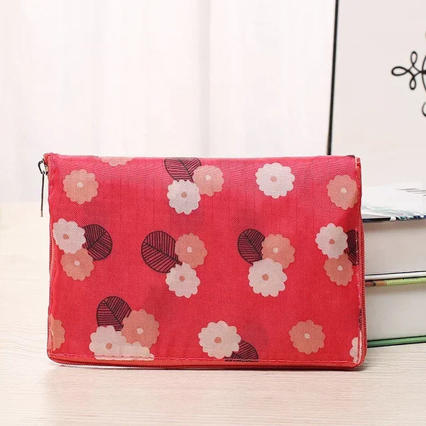 Waterproof Foldable Eco-Friendly Reusable Shopping Tote Bag with Zipper