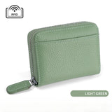 14/20 Slots Credit Card Holder Wallet RFID Blocking Slim Genuine Leather Card Organizer Zipper Pocket ID Card Pouch Coin Purse