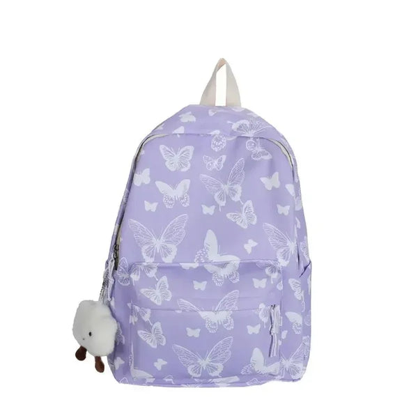 Butterfly Pattern Women's Backpack for School and Travel