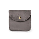 Portable Velvet Snap Button Packaging Pouch Gift Jewelry Bag Necklace Earrings Ring Storage Pouch Dust Protect Wrapping Bag