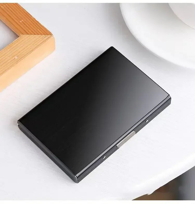 1pc Card Holder Men RFID Blocking Aluminum Metal Slim Wallet Money Bag Anti-scan Credit Card Holder Thin Case Small Male Wallet