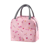 Functional Insulated Oxford Lunch Bag Flower Pattern Cooler Lunch Box Bags Thermal Food Picnic Lunch Bags for Women Kids
