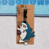 Cute Cartoon Baby Shark Travel Accessories Luggage Tag Silica Gel Suitcase ID Addres Holder Baggage Boarding Tag Portable Label