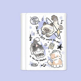 PU Leather Money Coin Purse 3 Folds INS Style Credit Card Holoder Cute Kitten Dog Card Wallets Money Bag Girls Students Gift