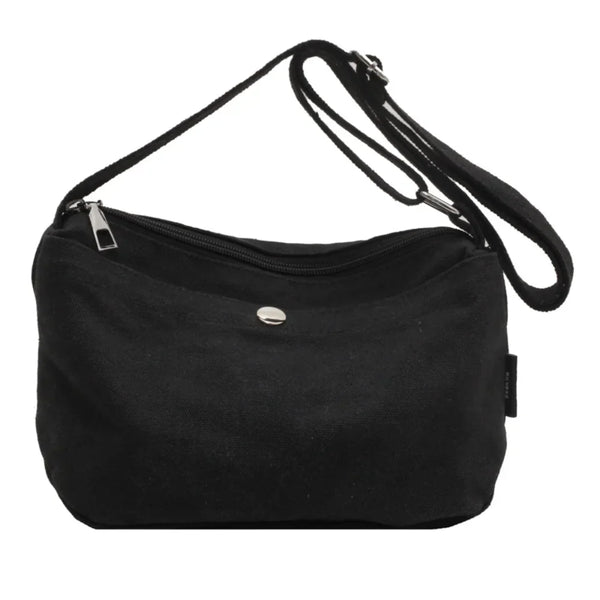 Vintage Canvas Shoulder Crossbody Bag - Unisex Zipper Handbag