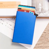 Aluminum Alloy Credit Card Holder Anti-magnetic Automatic RFID Card Case Pop Up Anti-theft Wallet ID Card Protector Purse