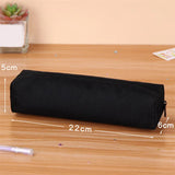 Small Solid Color Simple Zipper Kawai Pencil Case Mini Pen Bags for School Office Suppliers