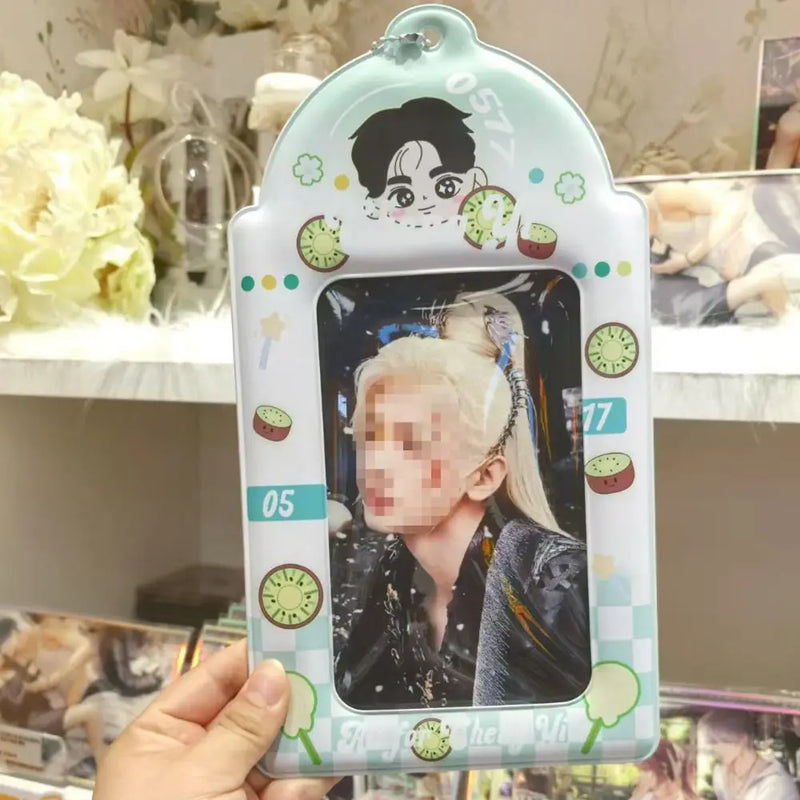 A5 Postcard Card Holder Giant PVC Kpop Idol Photo Protection Cover High Appearance Level with Ribbon Ideal Gift for Fangirls