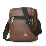Vintage Messenger Bag Men PU Leather Business Worker Shoulder Bag Brown Black Man Crossbody Bag Male Handbag Gift for Husband