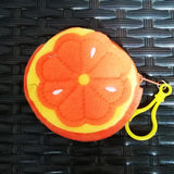 1Pc Cute Fruit Shape Plush Coin Purse Watermelon Pineapple Orange Strawberry Purse Bag Keychain Pocket Kid's Coin Pouch Wallet