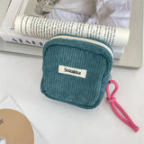 Kawaii Corduroy Travel Cosmetic Lipstick Jewelry Storage Bag Sanitary Napkin Bag Women Makeup Handbags Organizer Pouch Bag