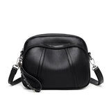 Solid Color Fashionable Rivet Zipper Women's Mobile Phone Bag Simple Soft Leather Shoulder Crossbody Small Square Bag Handbag