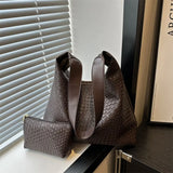 Fashion PU Leather Shoulder Tote Bag with Small Purse, Large Capacity Casual Handbag