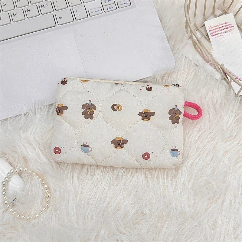Cute Cartoon Small Travel Cosmetic Lipstick Earphone Card Portable Storage Bag Purse Women Mini Makeup Handbags Wallet Pouch Bag