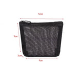 Cute Heart-Shaped Nylon Mesh Coin Purse Pouch Large Capacity Key Lipstick Earphone Organizer Card Bag