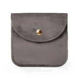 Portable Velvet Snap Button Packaging Pouch Gift Jewelry Bag Necklace Earrings Ring Storage Pouch Dust Protect Wrapping Bag