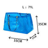 Durable PP Shopping Bag Handheld Boat-shaped Luggage Bag Waterproof Blue Woven Bag