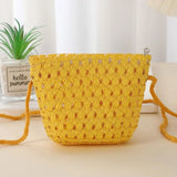 Straw Crossbody Bag Handwoven Summer Beach Purse