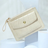 Women Slim Business Card Holder Wallet Men Mini Wallets Zipper Card Money Holders Vintage Short Wallet Female Thin Small Purse