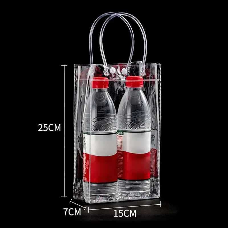 Durable Transparent PVC Handbag Large Capacity Multi-purpose Candy Bag Plastic Gift Jelly Bag Outing Travel Hiking Bag
