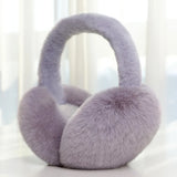 New Men Women Plush Ear Warmer Solid Color Winter Earmuffs Thickened Folding Earflap Ear Cover Outdoor Cold Protection