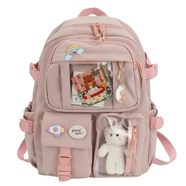 Kawaii Aesthetic Cute Backpack for Teen Girls Student Bookbag
