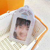 A5 Postcard Card Holder Giant PVC Kpop Idol Photo Protection Cover High Appearance Level with Ribbon Ideal Gift for Fangirls