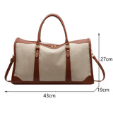Women Travel Storage Handbag Vintage Fitness Luggage Bag Single Shoulder Crossbody Bag Large Nylon PU Leather Bag 2025 Handbags