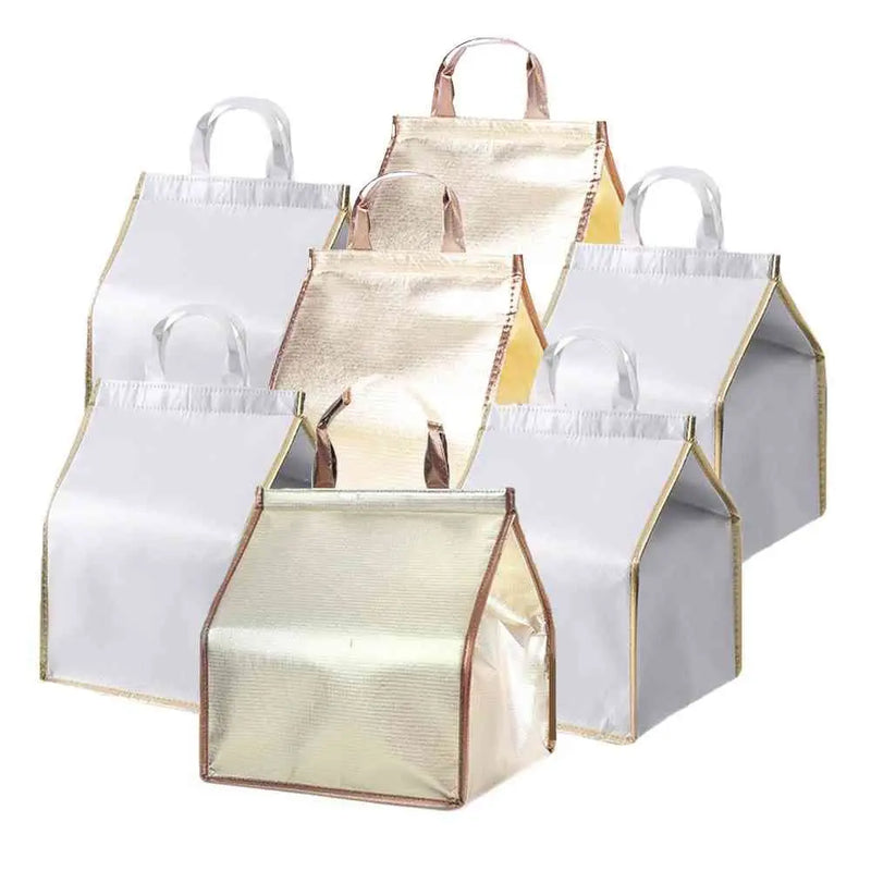 Home kitchen Foldable Aluminum Foil Delivery Bag Thermal Box Cake insulation bag Cooler Bag