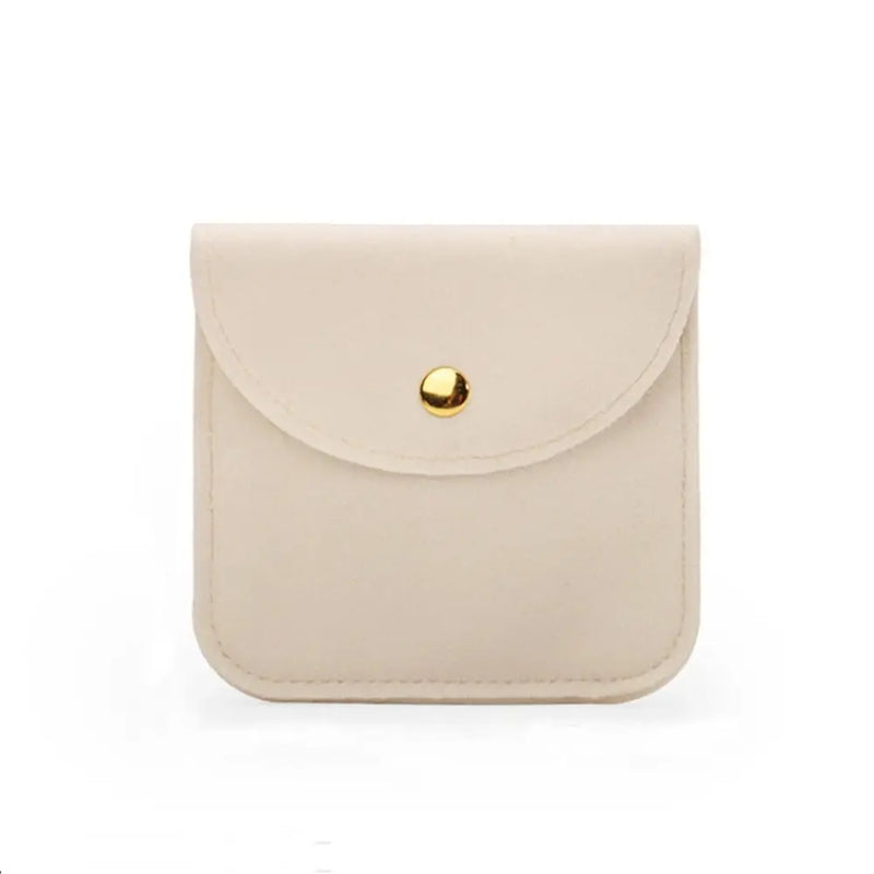 Portable Velvet Snap Button Packaging Pouch Gift Jewelry Bag Necklace Earrings Ring Storage Pouch Dust Protect Wrapping Bag
