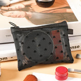 Nylon Mesh Cosmetic Bag Zipper Heart Shaped Toiletry Organizer Makeup Bags Multifunctional Women Girls Lipstick Coin Purse Pouch