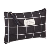 Women Plaid Makeup Bag Small Cosmetic Bag Cosmetics Organizer Zipper Make Up Pencil Case Purse Toiletry Bag Pouch Handbag
