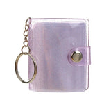 New PVC Mini Photo Albums Pockets Portable 2 Inch Photos Cards Holder Key Chain Receipt Holder Stationery