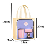1PC Cartoon Print Non-woven Shopping Bag Durable Reusable Wear-resistant Large Capacity Printed Handbag Candy Gift Bag