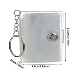 New PVC Mini Photo Albums Pockets Portable 2 Inch Photos Cards Holder Key Chain Receipt Holder Stationery