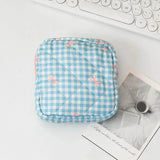 Heart Print Sanitary Napkins Storage Bag Feminine Period Pouch Portable Tampon Organizer Bag Mini Makeup Lipstick Storage Pouch
