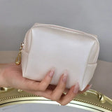 Fashion Leather Storage Bag Travel Outdoor Mini Cosmetic Bag Beautiful Water Proof Jewelry Bag Zipper Lipstick Bag Coin Purse
