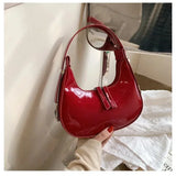 New Moon PU Leather Vintage Shoulder Bag for Women Girls Luxury Handbag