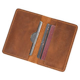 Genuine Leather Card Holder Purse ID Card Real Leather Rfid Card Case Clutch Wallets Slots for Men Women Mini Slim Short Purse