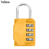 4 Dial Digit Combination Lock Metal Code Lock Password Lock Waterproof Rust-proof Luggage Padlock Travel Accessories