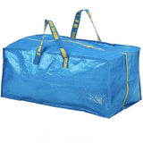 Durable PP Shopping Bag Handheld Boat-shaped Luggage Bag Waterproof Blue Woven Bag