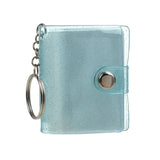 New PVC Mini Photo Albums Pockets Portable 2 Inch Photos Cards Holder Key Chain Receipt Holder Stationery